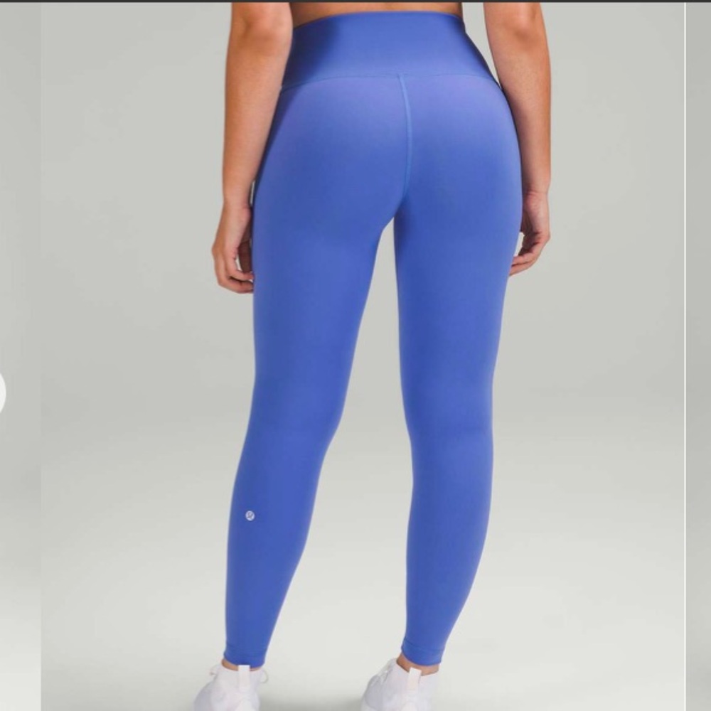 Lululemon wunder train contour fit high rise tight 25 size 12 wild indigo